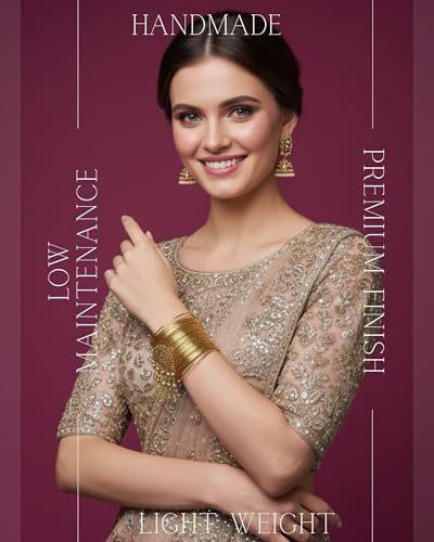 Image of Mansiyaorange Gold-Plated Fancy Stylish Hanging Balls Adjustable Cuff Bracelet