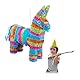 Relaxdays Pinata Esel, Tierpinata zum Befüllen, Kinder, Geburtstag, JGA, Einschulung, Schlagpinata zum Aufhängen, bunt