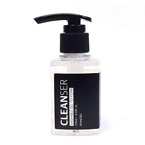 RAMOSU Washable Gel Face Cleanser | Exfoliating Makeup Facial Skincare Foam Cleanser with Coconut Oil extract | Removes dead cells, excess sebum and makeup residues | 125ml
