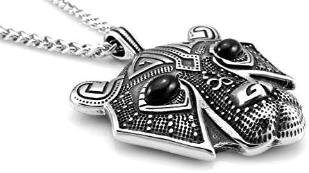 URBANTIMBER Stainless Steel Viking Necklace Bear with Celtic Knots