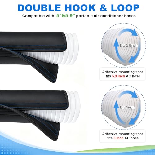 Portable AC Hose Insulation Sleeve Fit for 5" & 5.9" Diameter Exhaust Hose by Axcoix - Used condition - Image 2