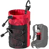 Neverwhy Water Bottle Holder for Backpack, Molle Water Bottle Holder Pouch Bag for Backpack Strap with Hook Buckle Fits for 8-28oz, Bottles Carrier Attachments for Hiking, Sports, Travel, Outdoor