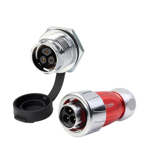 Connecteur électrique M16 étanche IP68 DH16 mâle à 3 broches pour câble de jardin et extérieur