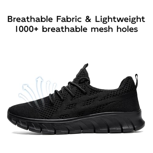 Image of Mens Walking Tennis Shoes Slip On Hiking Running Sneakers Non Slip Fitness Casual Workout Athletic Gym Lightweight Breathable Comfortable Trainers