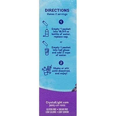 Crystal Light On The Go Energy Grape - Caffeine Energy Releasing, 10-Packet Boxes (Pack of 4)
