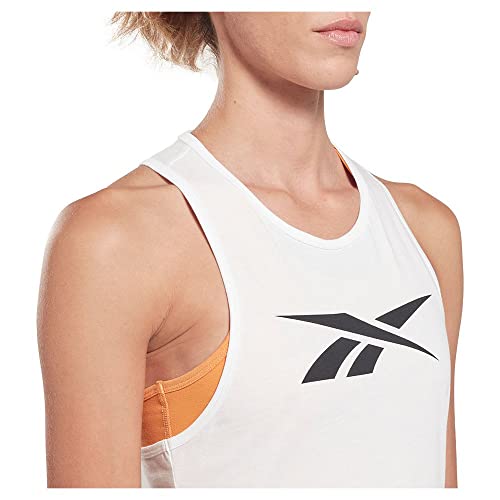 Reebok Vector Graphic Tank Camiseta, White, L para Mujer