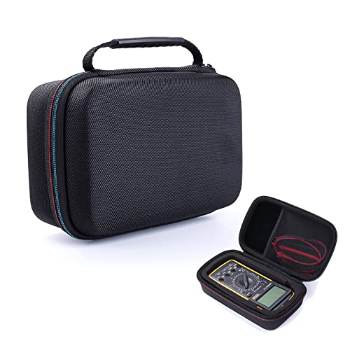 Estuche para multímetro de transporte, estuche de almacenamiento duro bolsa portátil para reemplazo protector Fluke F117C F17B F115C multímetro (rojo) Cover