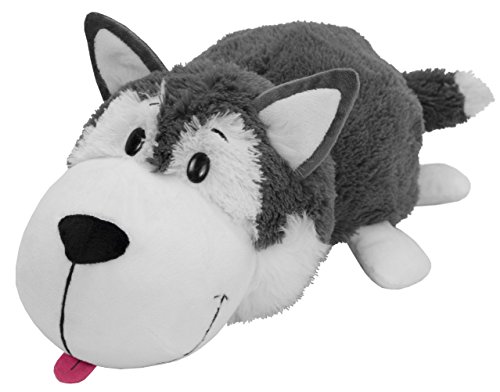 Vivid Imaginations a uno Zoo, 2-in-1 Asher Poppi di Husky, Peluche, Orso Polare, Multicolore