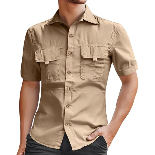 Chemise manches courtes homme anti transpiration coupe ajustée à séchage rapide