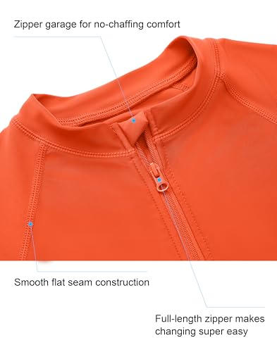 Image of Toddler Boys Swim Shirts Rash Guard Long Sleeve UPF 50+ Sun Protection