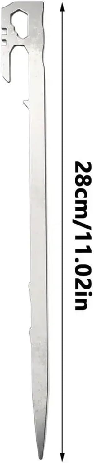 Clou de Tente en Aluminium, Piquets de Tente de Camping en Acier Inoxydable, 6 pièces, 28 cm, for hamac, Trampoline