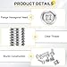 uxcell M8 x 60mm Flanged Hex Head Bolts, 10Pcs 304 Stainless Steel Flange Hexagon Screws with Nuts, Flat & Lock Washers, Fully Threaded, for Machinery Industry Home Appliances