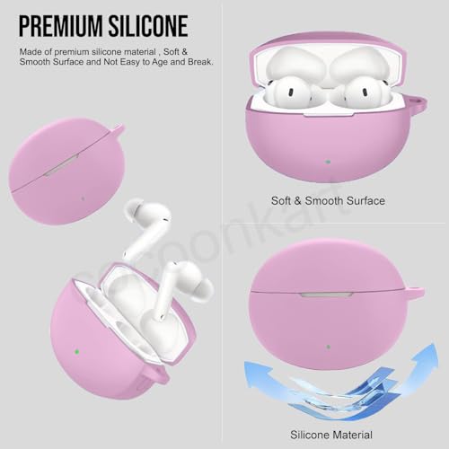 Image of Silicone Case Cover Compatible for OnePlus Buds 4 -Pink