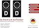 2x EU-Feld Kennzeichen Sticker Aufkleber Motorrad Nummernschild Carbon Schwarz Waschstrassenfest UV-Beständig