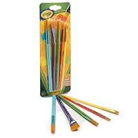 Crayola 5 Art & Craft Brush Set, Durable, Soft Bristles Suitable for Painting and Activities, Great for Kids