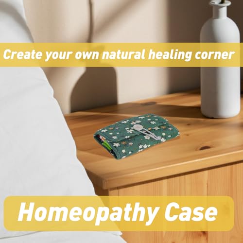Image of Klawdsky Homeopathic Storage Case Homeopathic Carrying Case Box Foldable Homeopathic Bag Homeopathic Organizer for 6 Tubes Homeopathy at Home Travel Kit - Without Tubes