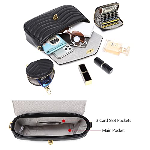 Image of JEEHAN Quilted Crossbody Bags for women Designer Shoulder Handbags Small Purse