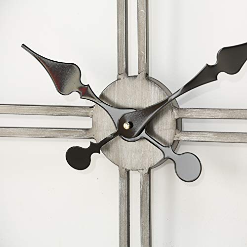 Whw Whole House Worlds Industrial Chic Analog Clock, Distressed Finish, Metal, Quartz Movement, Over 2.5 Feet Diameter (30.75 Inches) 1 Aa Battery (Not Included) Loft Living Collectio #TOP4
