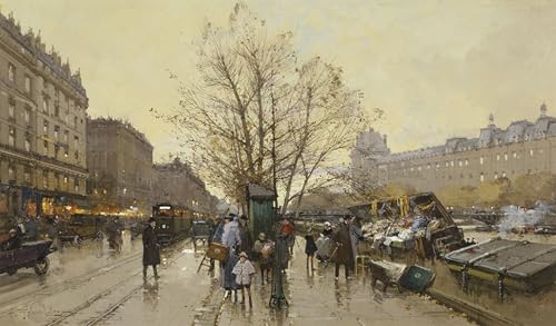 Affiche Graffiti les Docks de Paris par Eugène Galien Laloue 60x90cm