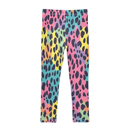 Bolaz Toddler Girls Leggings Printed Yoga Pants Leggings Pink Blue Leopard for Kids2