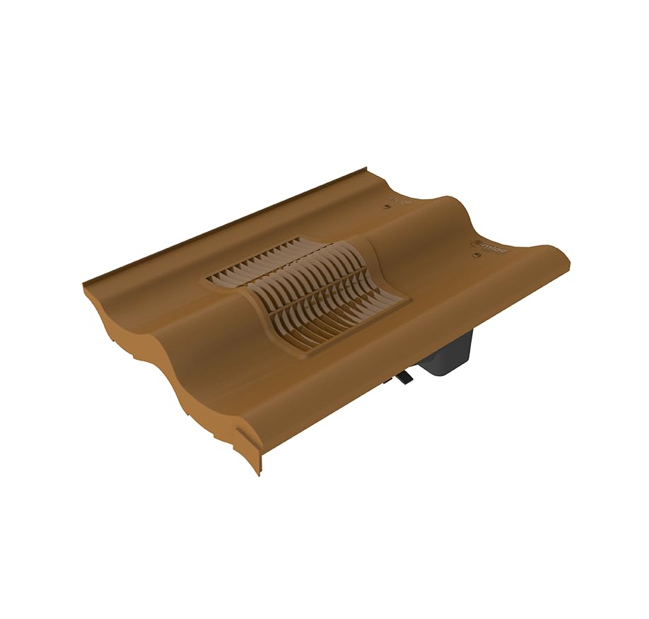 Timloc Double Pantile Roof Tile Vent RTV-DP Roofing Slate Ventilation (Brown)
