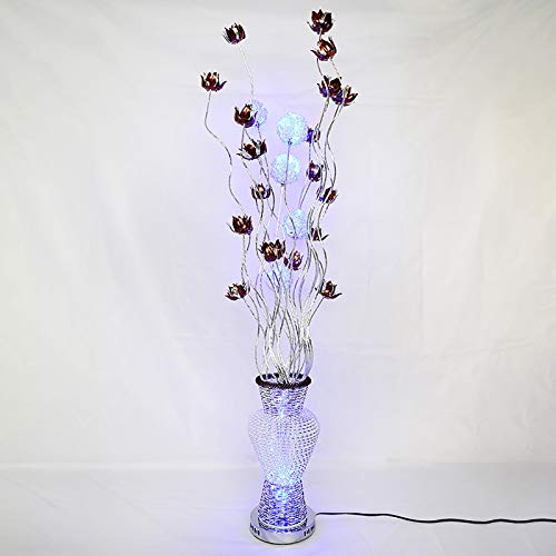 KEPMOGOH Lámpara De Pie - 20 × 20 × 150cm, Lámpara Artesanal, Luz Para Decoración De Bodas, Lámpara De Pie LED De Tres Colores Con Forma De Jarrón De Alambre De Aluminio 1.5M