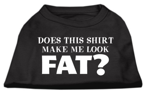 Mirage Pet Products 16-Inch Does This Shirt Make Me Look Fat Screen Printed Shirt for Pets, X-Large, Black
