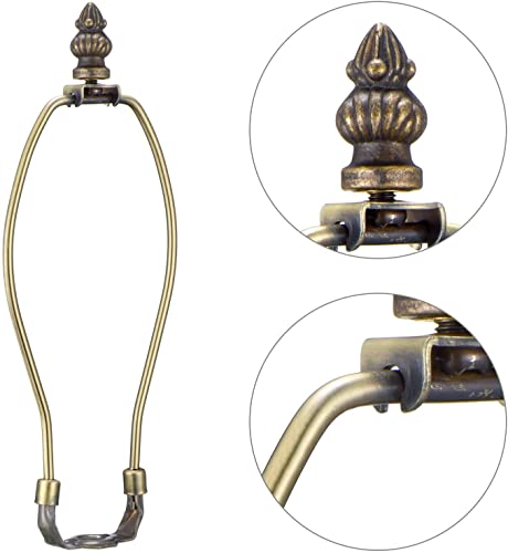 Image of Canomo Antique Brass Lamp Finial Cap Knob Lamp Decoration for Lamp Shade, 1 Pack, 1-3 /8 Inches (Small Size)