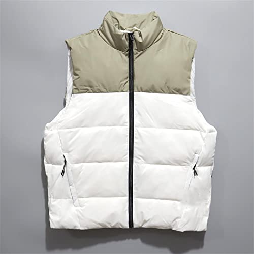 Chaqueta sin mangas de hombre estilo casual chaleco patchwork para días fríos 2