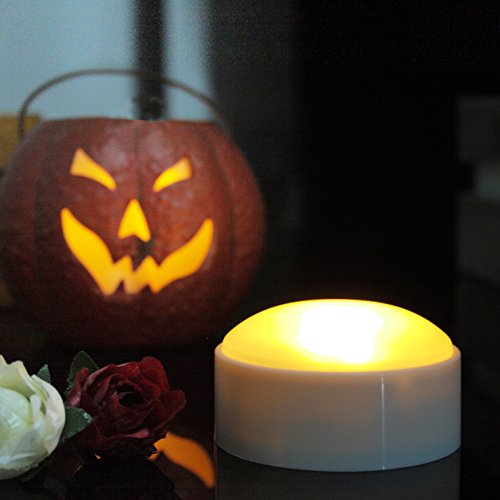 Image of Halloween Jack-O-Lantern Pumpkin LED Lights with Remote & Carving Tool Kit | CANDLE CHOICE 2 White Battery Operated Flameless LED Halloween Pumpkin Lights and 3 PCS Stainless Steel Carving Tool Set