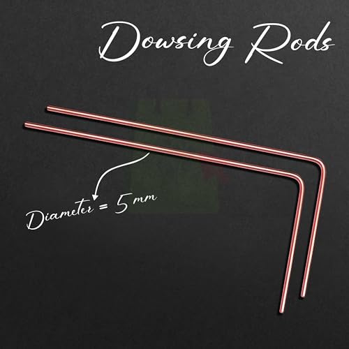 Image of Copper Dowsing Rods Pair for Vastu | 5 mm Diameter | Set with Board & Brass Pendulum (Assorted) | Aura Energy Scanner | Reiki | Dowsing Rods | L-Rod | Without Handle