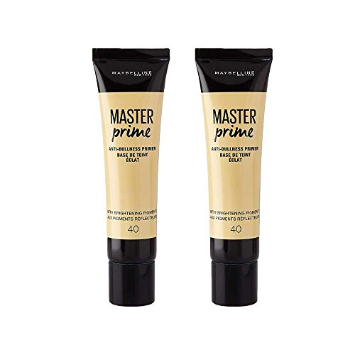 Maybelline Face Studio - 2 imprimaciones antiopacidad para estudio facial (40 pigmentos, 30 ml)