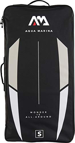 AM Aqua Marina Reißverschluss-Rucksack für iSUP und Zubehör Größe S (Vibrant/Breeze/Vapor/Coral/Wave) Schwarz/Weiß, 05.457.01