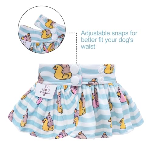 Image of CuteBone Dog Bikini Dress, Stylish Swimsuit Costume for Small Dogs, Comfortable & Adjustable Puppy Bathing Suit, Soft Outfit Pet Apparel for Beach, Pool and Summer Fun DB37XS