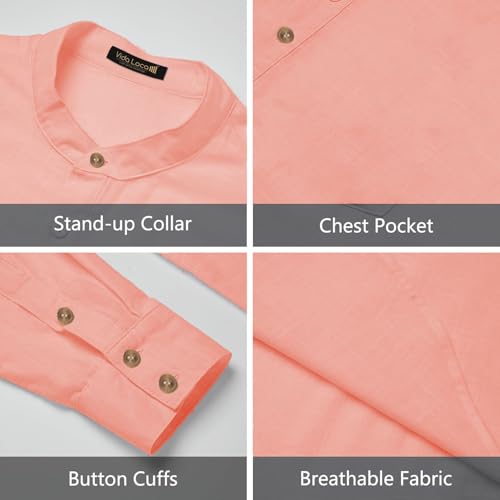 Image of Vida Loca Men Full Sleeve Solid Cotton Blend Straight Slim Fit Kurta Shirt for Men's.