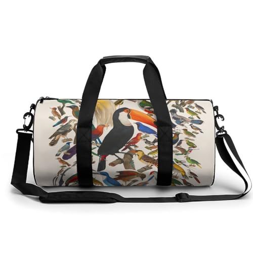 Sac week-end duffel bag Oiseaux Sauvages grand volume de gym