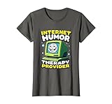 Internet Humor Therapy Provider Design T-Shirt, Women, Asphalt Grey, X-Small