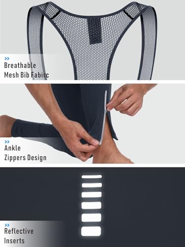 Image of qualidyne Men's Cycling Bike Bib Long Pants Cycling Tights with 3D Breathable Pad, Excellent Performance & Better Fit