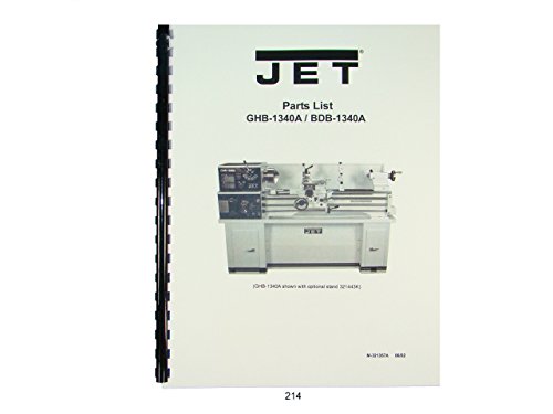 Jet GHB-1340A/BDB-1340A Lathe Parts List Manual