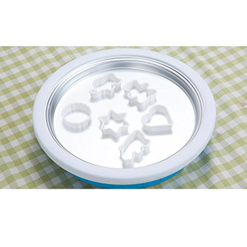 Rely2016 Household Non-Electronic Quick Ice Cream Maker Machine For Milk Yogurt Fruit Ice Cream Maker Plate Pan, Alloy Aluminum Plate Blue Color #TOP7