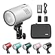 Godox AD100Pro Pocket Flash Blitzlicht 2.4G Wireless 5 Gruppen 32 Kanäle OLED Bildschirm 5800K 1/8000s Sync TTL/Multi/M Flash mit 2600mAh Akku für Canon Nikon Sony Olympus Panasonic Pentax(Weiß)