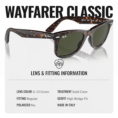 Ray-Ban RB2140 ORIGINAL WAYFARER CLASSIC Square Shaped Sunglasses for Men & Women with Official RAYBAN Eyewear Kit4