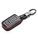 Vitodeco Genuine Leather Keyless Entry Remote Control Smart Key Case Cover Compatible with Toyota Corolla, Camry, Avalon, Rav 4, Highlander (4 Buttons, Black/Red)