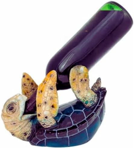 Amazon.com: Pacific Trading Sea Turtle Wine Bottle Holder Kitchen ...