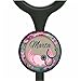 Pink Floral Heart Badge Reel Personalized - Nurse Flower Gift | Retractable ID Holder - You Choose Custom Fonts, Design Size and Decorative Frame