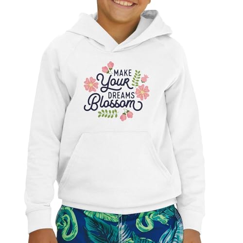 Sweat à capuche enfant pour l'école avec message positif imprimé