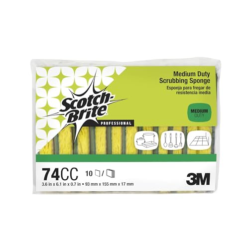 Scotch-Brite Medium-Duty Scrubbing Sponge 3-1/2 x 6-1/4 10/Pack