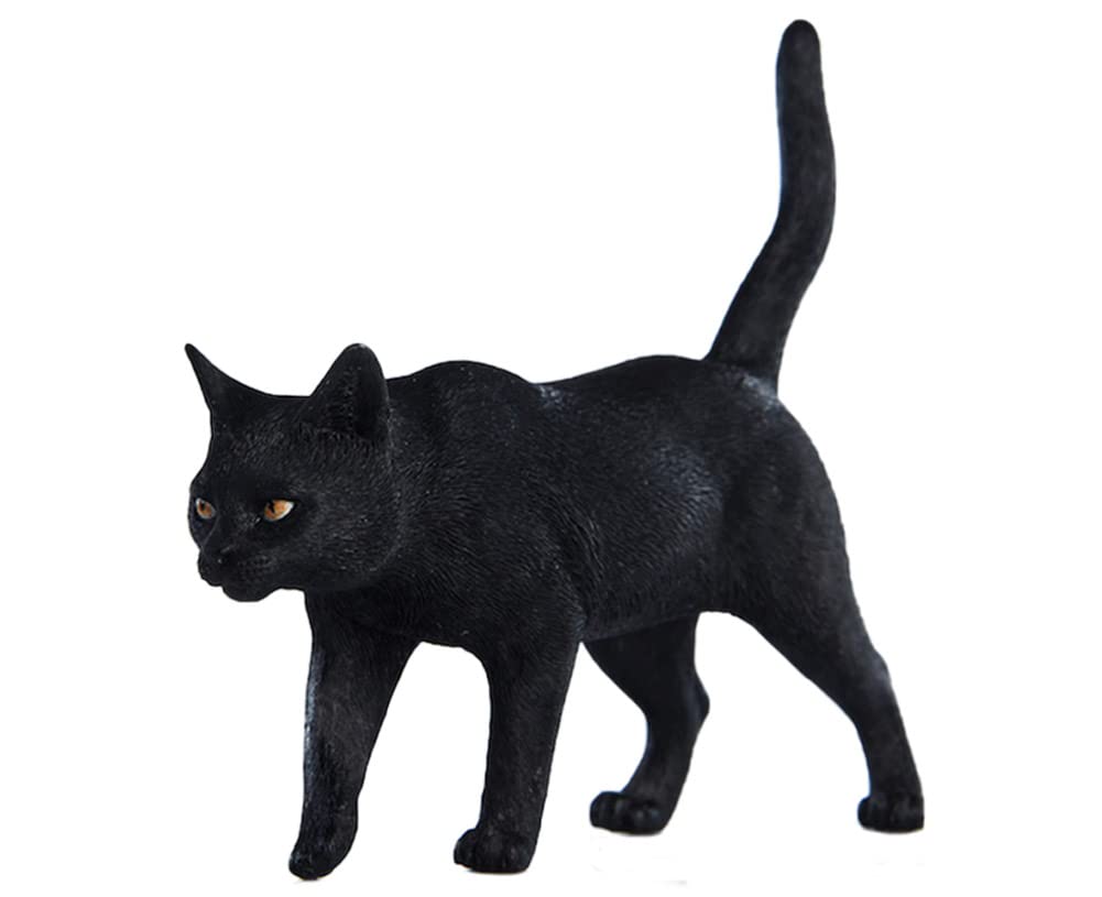 * black cat ornament ୨୧* 黒猫さん クリップ （a） Black Cat Statue Mysterious Cute Cat Witch Cat Figurine