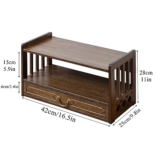 Tavolo da meditazione e preghiera con cassetto, versatile scrivania Puja per culto, divinazione e relax, ideale per esporre libri spirituali e barattoli