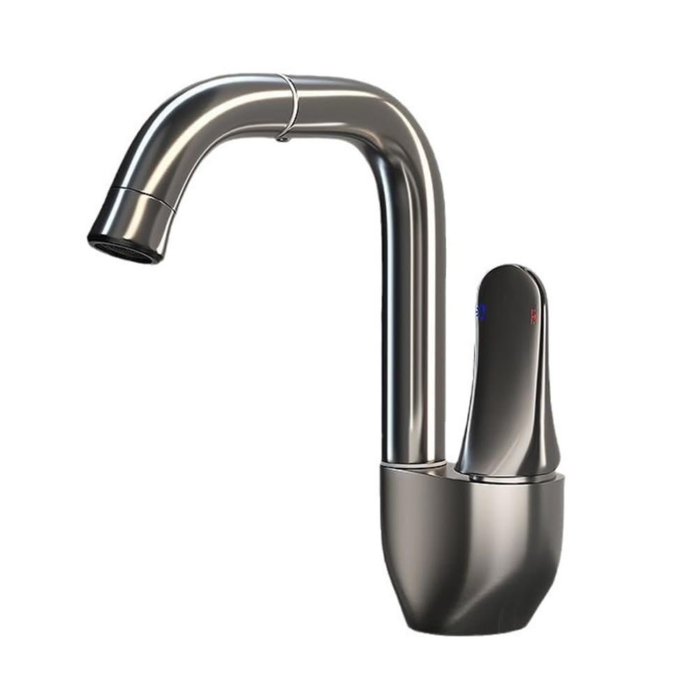 Robinet de salle de bain pivotant 360° mitigeur monocommande eau chaude froide